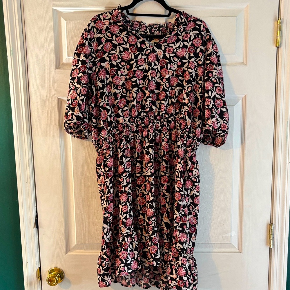 Ophelia Roe Floral Puff Sleeve Dress